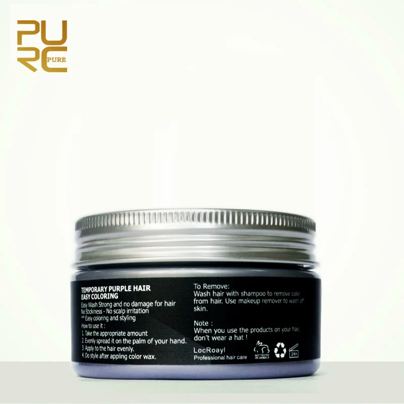Purc Temporary Hair Colour Pomades Waxes Purple Hair Color Wax Mud