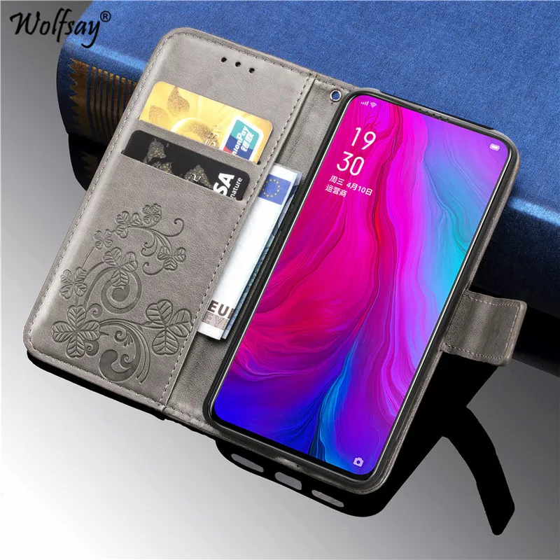 OPPO Reno Case Luxury Soft Silicone Coque Filp Wallet Phone Case For OPPO Reno Back Cover For OPPO Reno Card Holder Stand Fundas