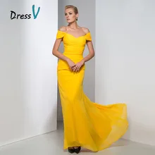 Dressv Elegant Off-The-Shoulder Trumpet/Mermaid Floor Length Evening Dress 2016 Long Formal Party Dress Long Prom Evening Gown