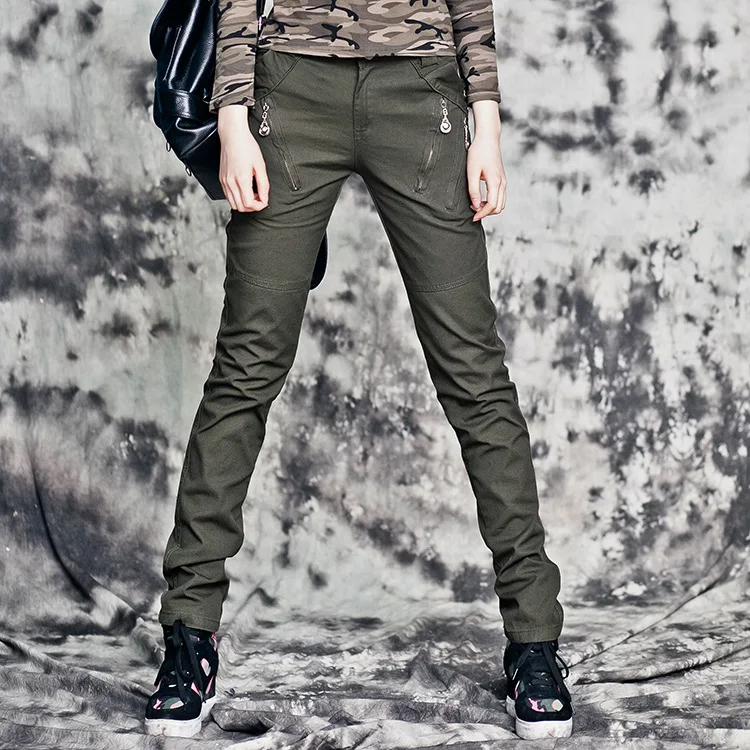2017 new fashion women leisure cargo pants.slim camouflage trousers plus sizeS~XXL-in Pants 