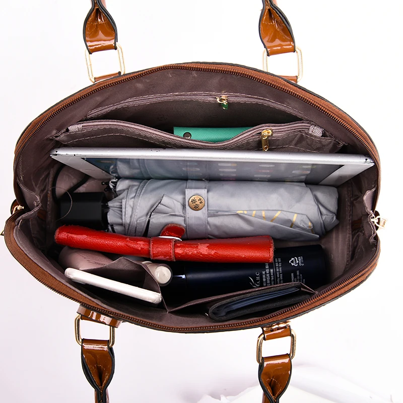 Женская сумка из двух частей с крокодиловым узором, кожаная женская сумка через плечо, роскошная женская сумка-тоут с кошельком, женские сумки-мессенджеры