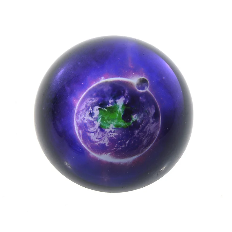 

3inch 3D Earth Pattern Decorative Glass Paperweights Crystal Half Sphere Ball Collection Tabletop Feng Shui Souvenir Home Decor