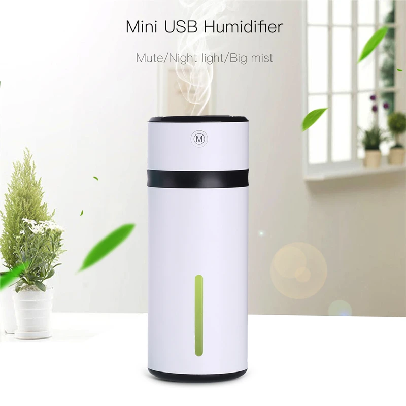 

USB Mist Humidifier for Home Office Car Travel 240ml Mini Portable Adjustable Humidifier with 7 Color LED Lights and No Noise 43
