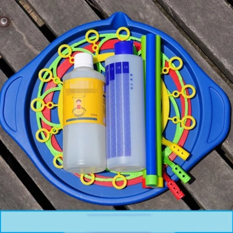 

2019 New Fashion Large Bubble Circle Deep Blue Bubble Ring Wand Blow Bubble Circle Great Bar Toy Safe Nontoxic Bubble Show Props