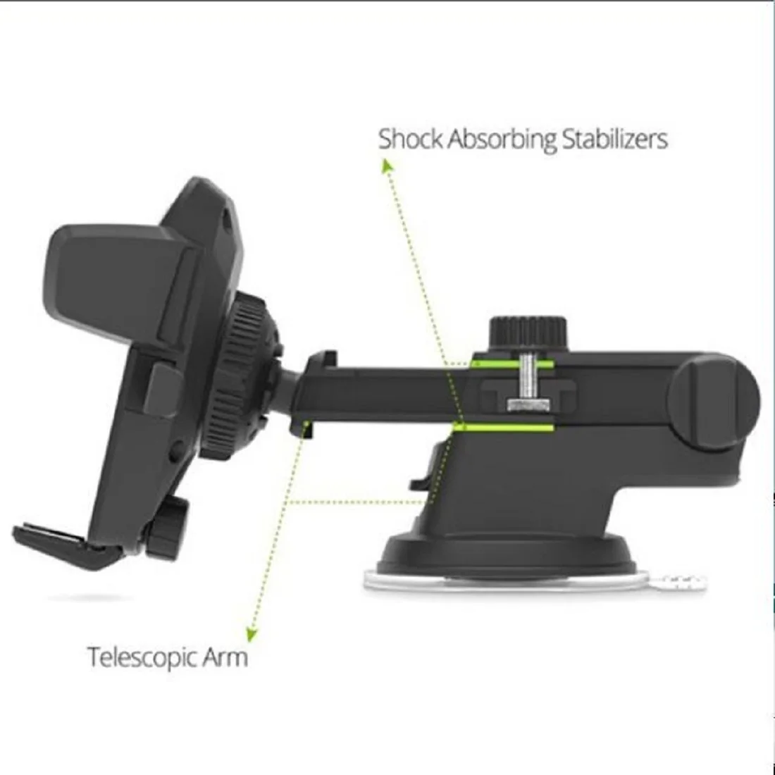 Dewtreetali 360 Вращающийся ABS черный стенд телескопический кронштейн для телефона лобовое стекло автомобильное крепление присоска держатель для сотового телефона