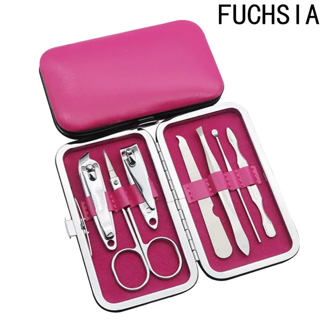 7 Pcs/set Nail Art Manicure Tools Set Nails Clipper Scissors Tweezer