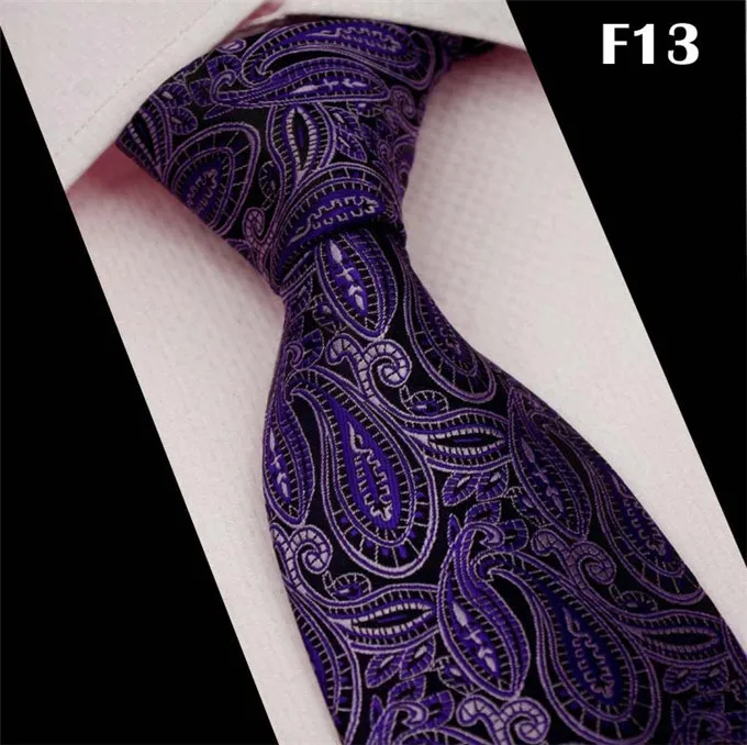 SCST бренд Gravata Пейсли Цветочный Принт фиолетовый шелк шеи галстуки для мужчин галстук мужские s свадебные галстуки тонкий галстук CR033 - Цвет: F13
