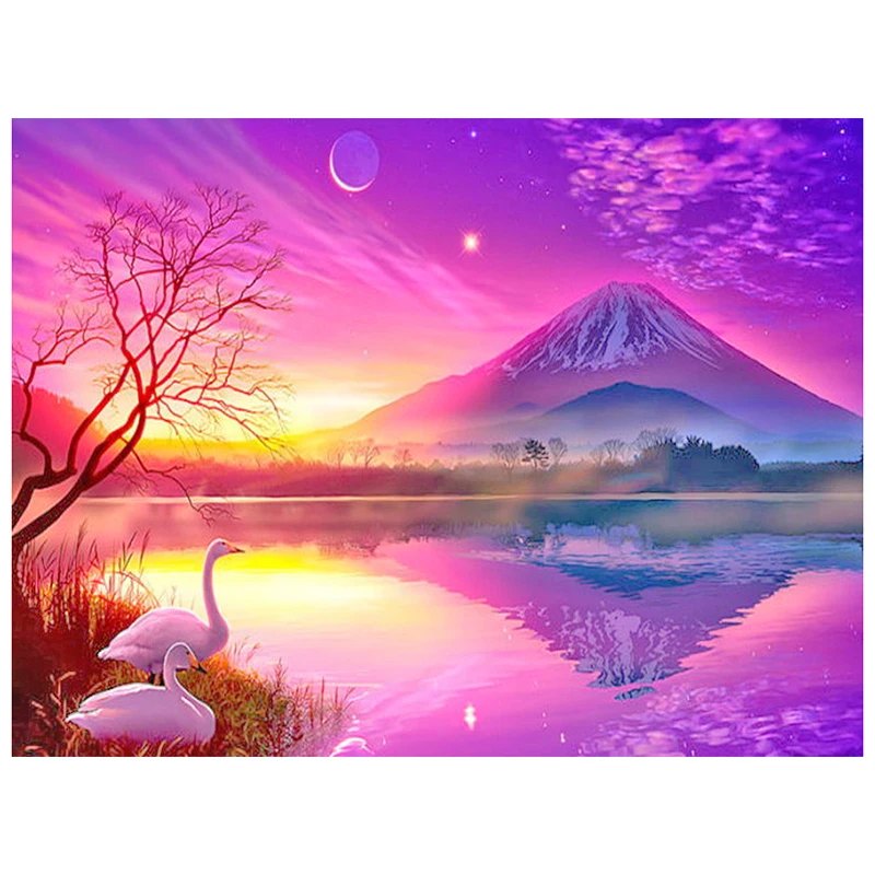 LIEX905886夕阳风景湖50X40