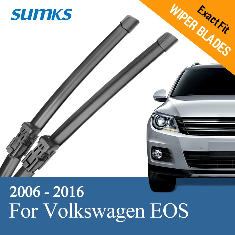 Sumks Wiper Blades For Volkswagen Eos Fit Push Button Arms 2006 2007
