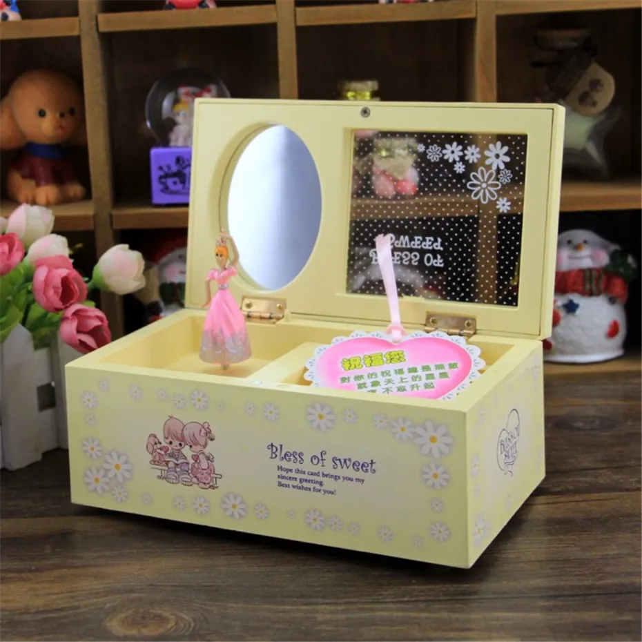 Creative Rotating Girl Music Box jewelry Box Gift Home Decoration Birthday Children's Day Daughter Christmas Valentine Gift (2)