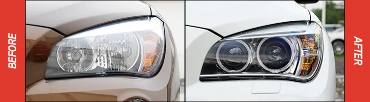 АКД тюнинг Автомобильные фары для BMW X1 2012-2015 светодиодные фары DRL Противотуманные Фары биксенон интенсивность пучка Противотуманные фары