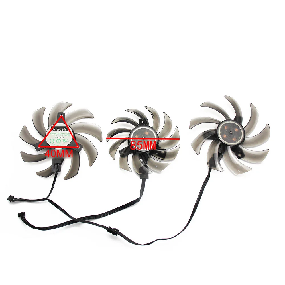 3PCS/lot GA91S2U GA81S2U GeForce RTX 2080 2070 Phoenix "GS" Cooler Fan for Gainward GeForce RTX 2080 Graphic Card Cooling Fan