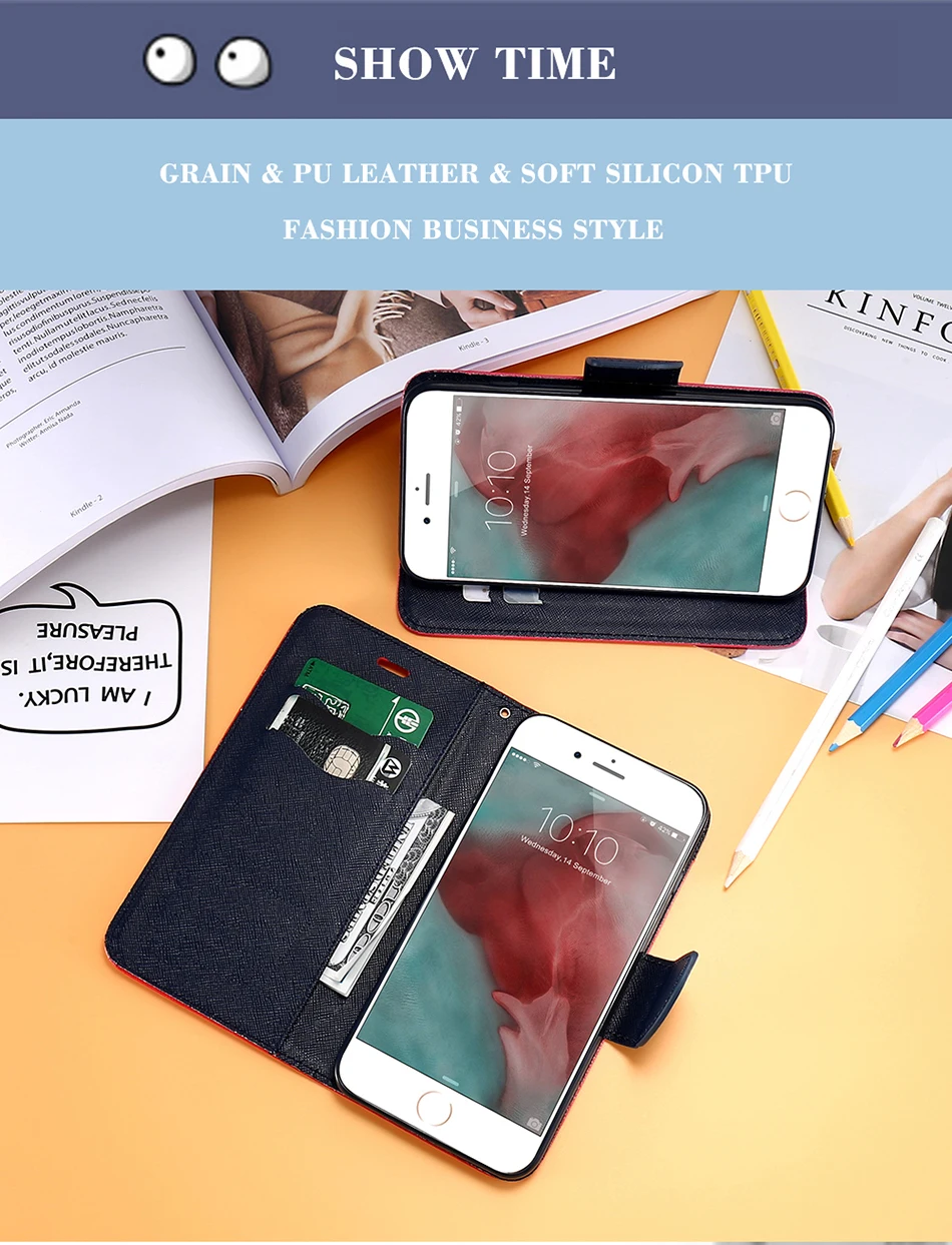 KISSCASE PU Leather Flip Case For iPhone 5 5s SE Cover Luxury Wallet Phone Bag Case For iPhone 5 5s SE Coque Capa Accessories (2)