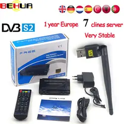 Спутниковый ТВ приемник свободно сел V7 HD DVB-S2 USB инъекций рецепторов с 7 линий Европа стабильный Клайн поддержка powervu декодер приемника
