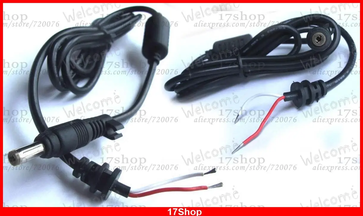

1PC 4mm X 1.7mm DC Power Charger Plug Cable Connector 1.2M for Notebook Computer