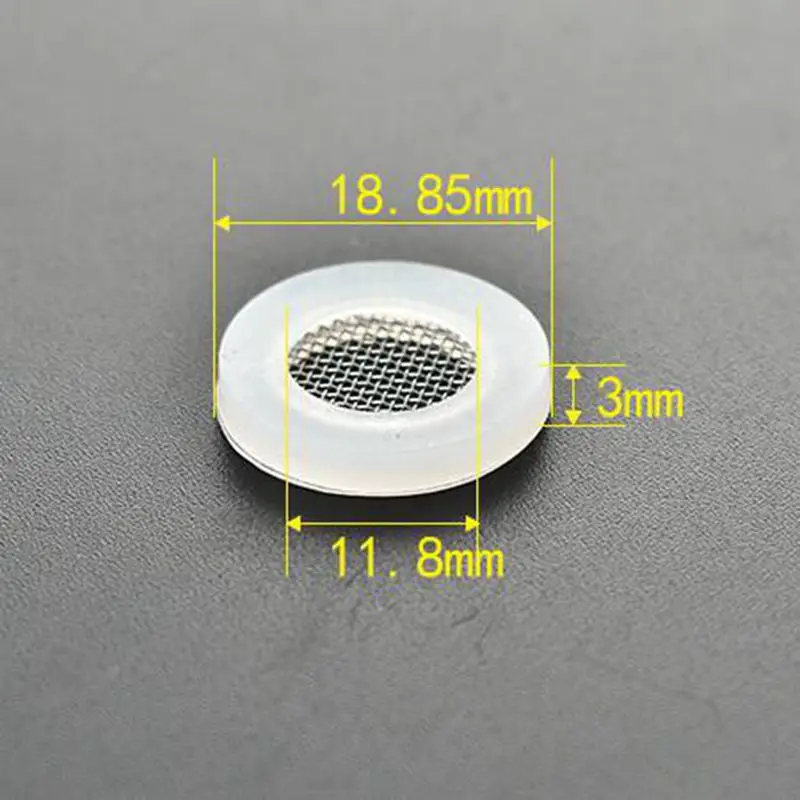 

10Pcs/Lot 1/2" Black White Rubber Silicon Flat Gasket Sealing Ring with Stainless Steel Filter Wire Net for Shower Pipe Tube