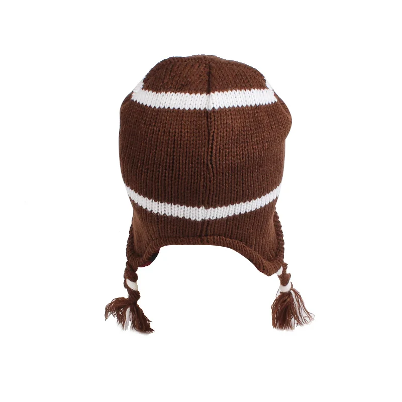 2PCS Kids Beanie Hats Cotton Brown Knitted Hat Gloves Sets Autumn Velvet Boys Girls Skullies Warm Children Winter Earflap Hats (13)