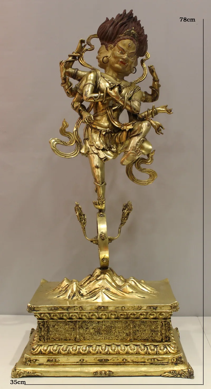 

Stain Diamond Buddha statue bronze gold Tibetan handicraft antiques collection immovable Diamond