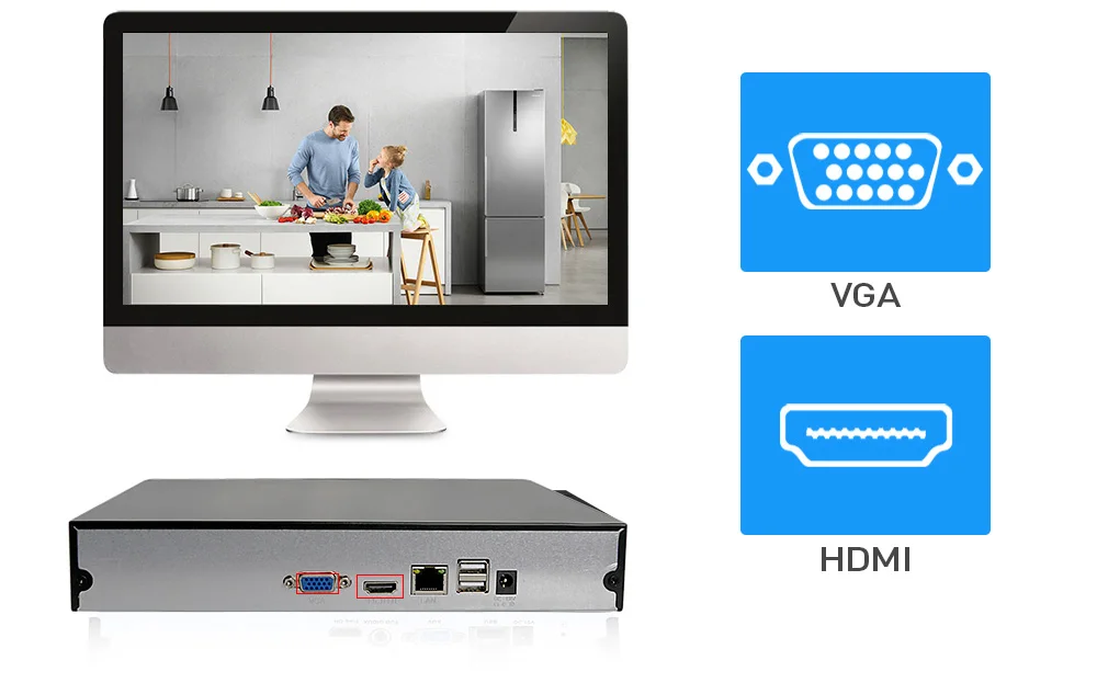 Hiseeu H.265 HEVC 8CH 16CH CCTV NVR для 5MP/4MP/3MP/2MP ONVIF 2,0 IP камера металлическая сетевая видеокамера P2P для системы видеонаблюдения