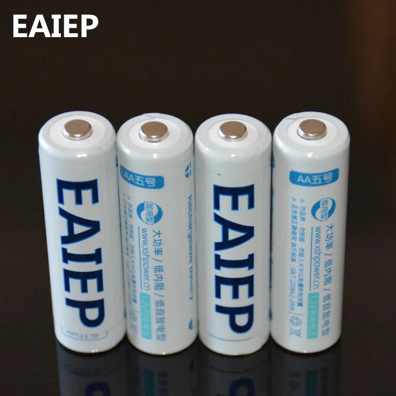 Eaiep 4 шт./лот Ni-MH AA 2A 1.2 В 2100 мАч Перезаряжаемые Батарея для игрушки + пластиковые