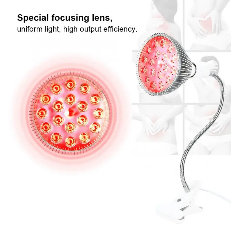 

Professional Red LED Therapy Lamp Pain Relief Skin Care Light Instrument US Plug Therapy Light
