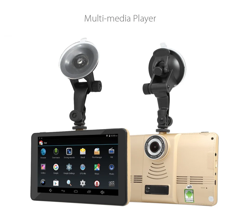 

170 Degree 5 inch Android 4.4 Car Tablet GPS 1080P DVR Recorder WiFi / FM Car Multi-media Player Car GPS Navigation Navigator