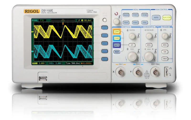 

FREE SHIPPING RIGOL DS1102E 5.6" TFT LCD 100MHz 2-Channel Digital Color Storage Oscilloscope