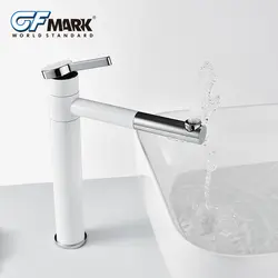 GFmark вращающаяся Форсунка Смеситель латунный Смеситель для воды высокая раковина Torneira короткие Смесители для ванной кран для Ванная