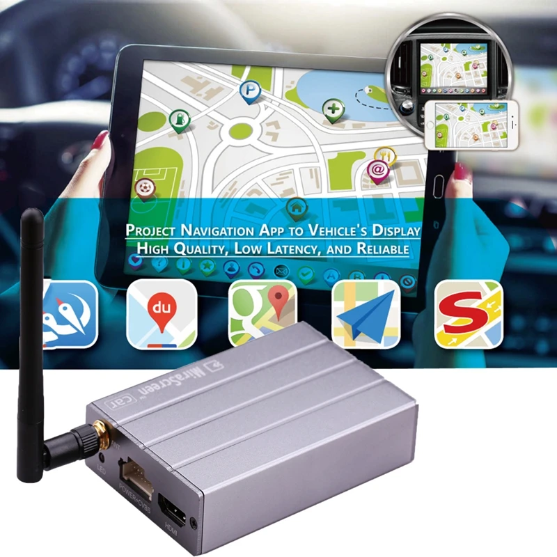 

Car GPS Navigation Wireless WiFi Display Dongle HDMI Video Adapter Airplay DLNA for Huawei for Xiaomi iOS Android Phone to Car