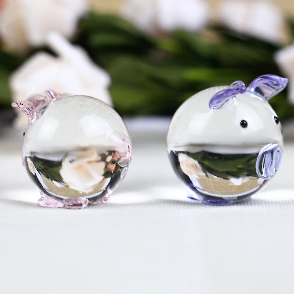 K9 Хрустальные Фигурки свиньи миниатюры стеклянные животные миниатюрные украшения дома фэншуй ремесла милые украшения