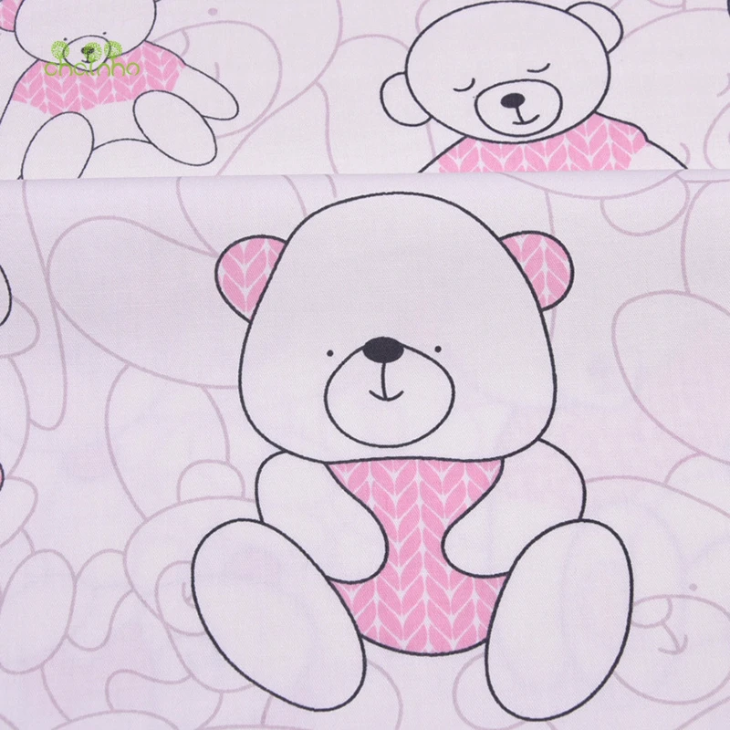 Chainho 2019 Новая серия Cute Bear печатная саржевая хлопчатобумажная ткань Лоскутная