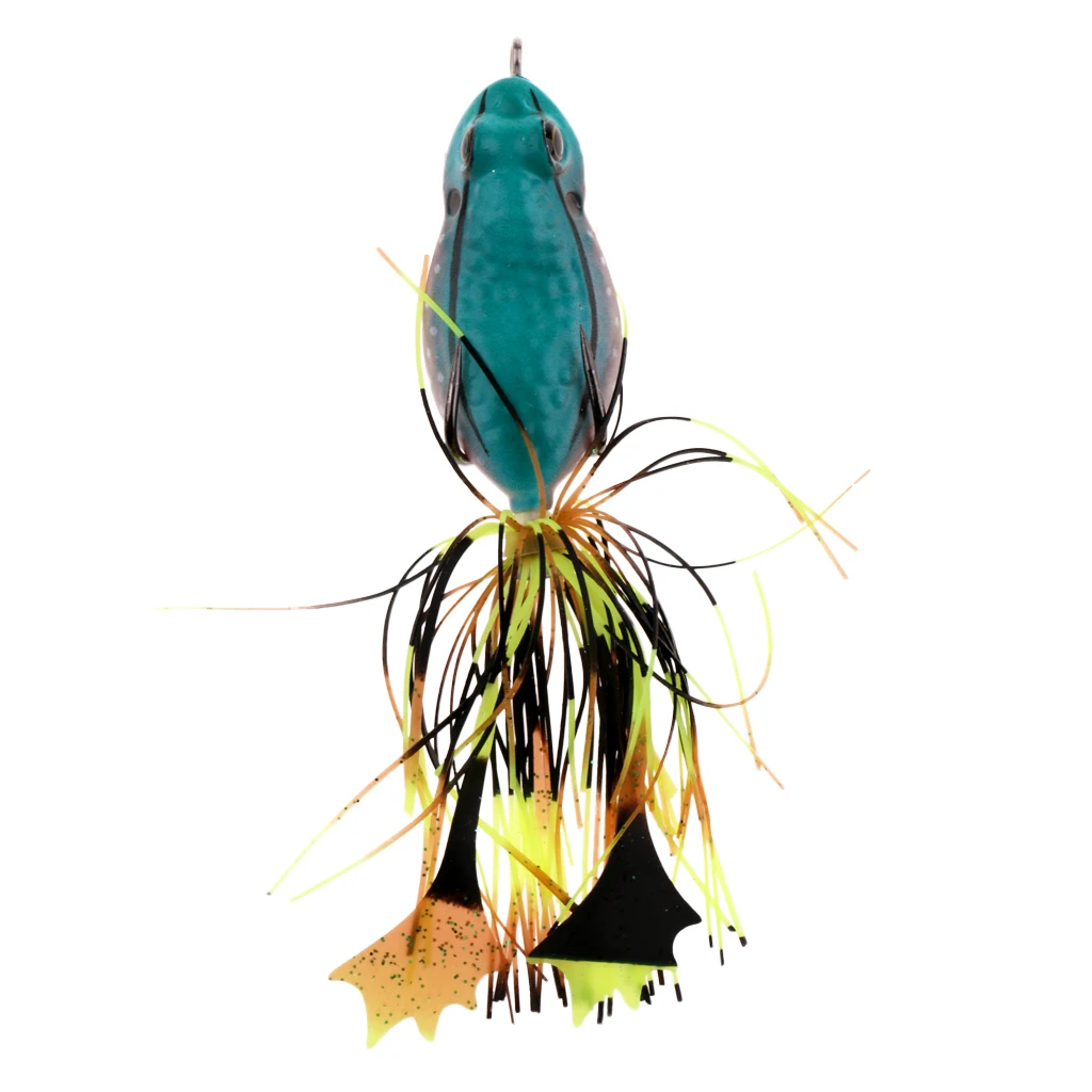 3D Frog Soft Fishing Lure Bait Floating Crankbaits Bass Pike Perch Catfish Snakehead Topwater Hollow Body Artificial Lures