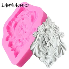 DANMIAONUO Retro frame shape silicone molds fondant cutter decoration cake chocolate mold kitchen baking form 3D dessert A100742