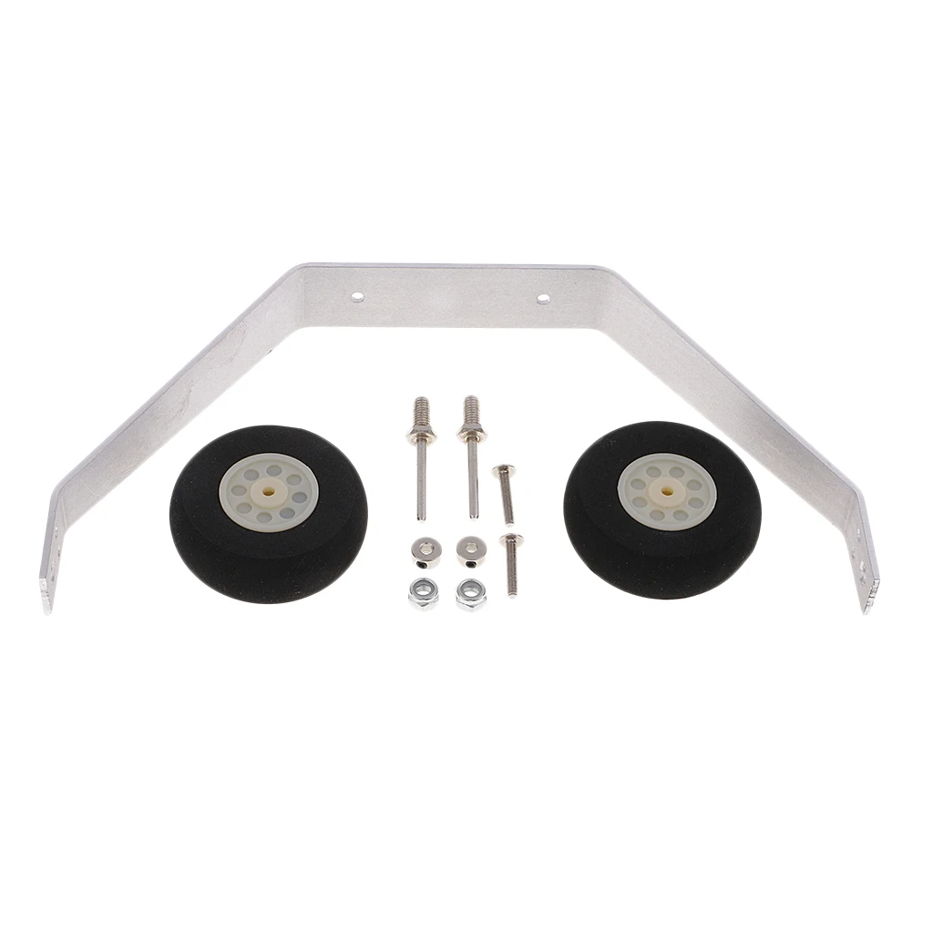 2mm Aluminum Landing Gear Kit w/ Wheels for 25-40 Class Electric RC Airplane