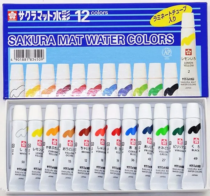 Сакура коврик воды цвета краски набор акварельный пигмент для краски ing Япония