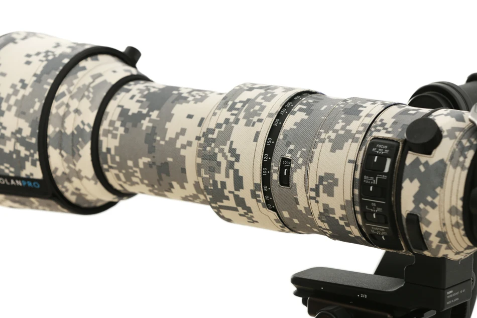 ROLANPRO Nylon Waterproof Lens Camouflage Rain Cover for Sigma 60-600mm f4.5-6.3 DG OS HSM Sport Lens Protective Case Guns Cloth