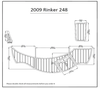 

2009 Rinker 248 Swim Platform Pad 6mm Boat EVA Teak Decking 1/4" 6mm