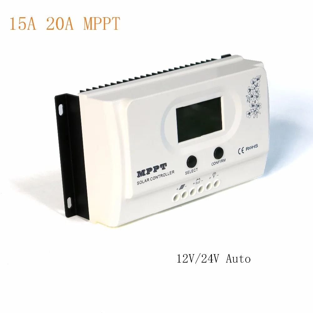 

MAYLAR MPPT 15A 20A Solar Charge Controller 12V 24V Auto Battery Charge Controller for Max.100VDC Input with USB 5V3A