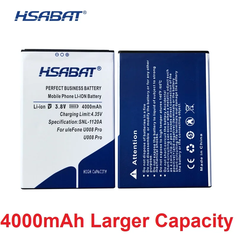 HSABAT 0 cycle 4000mAh аккумулятор для uleFone U008 Pro 4G смартфон 5,0 дюймов MTK6737 четырехъядерный-идеальная замена