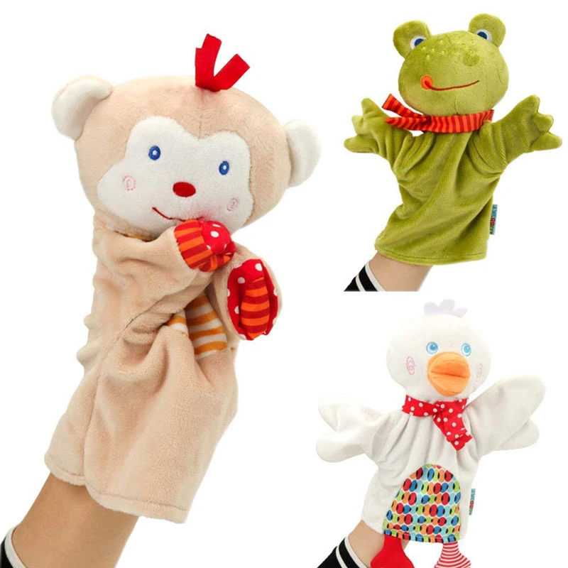 Duck&Frog Cute Hand Puppets Soft Educational Birthday Baby Toys Puppet