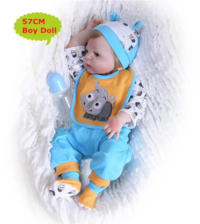 

Latest NPK 57CM Silicone Reborn Boneca Realista Fashion Baby Dolls For Princess Children Birthday Gift Bebes Reborn Dolls