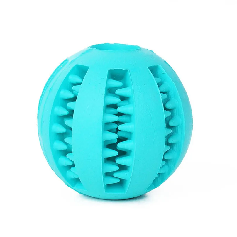 1pc Pet Dog Chew Toy Food Dispenser Ball Bite-Resistant Natural Rubber Clean Teeth Dog Feeders S M #25d27 (7)