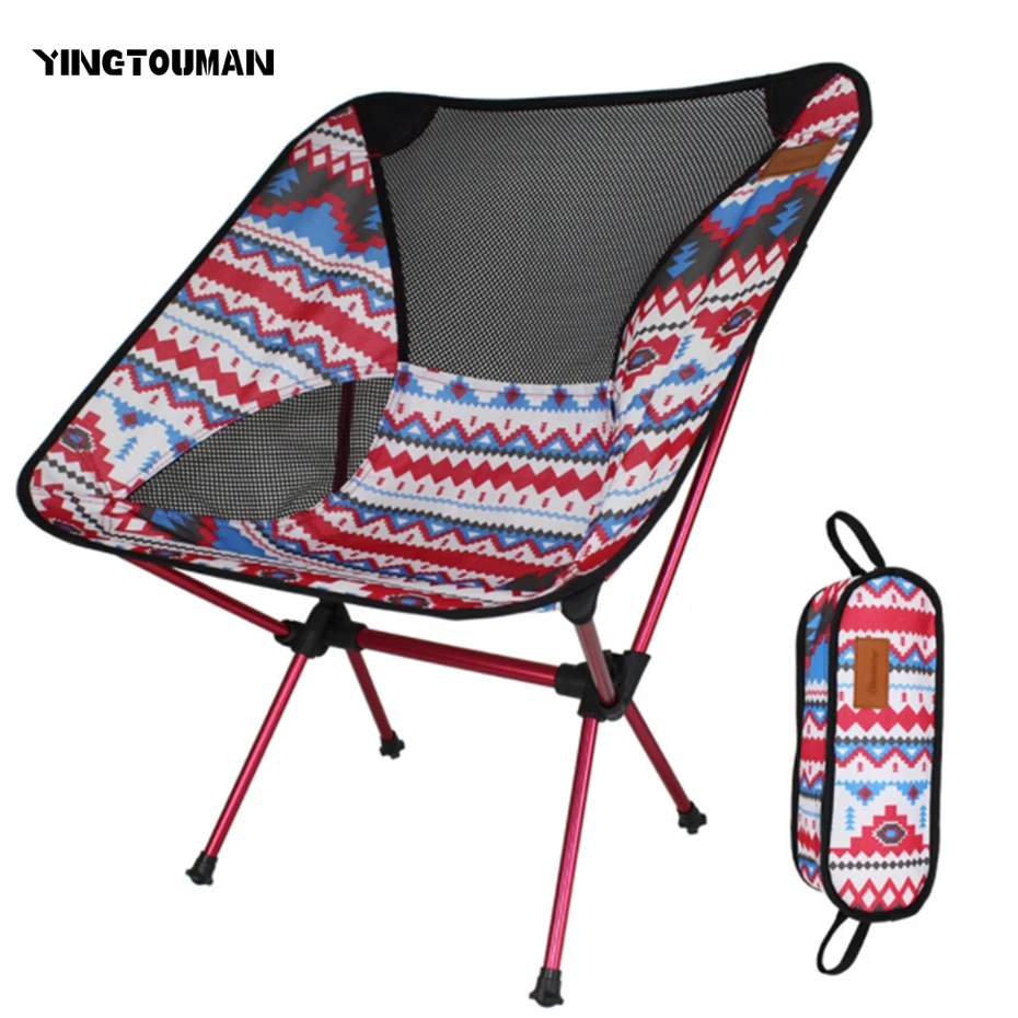 Yingtouman Lightweight Colorful Outdoor Folding Chairs Fishing