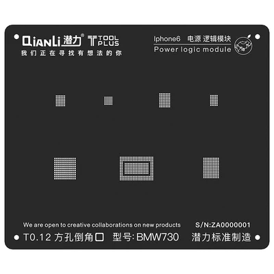 Qianli 3D power Logic реболлинг трафарет для iPhone 8 P фотоаппаратов моментальной печати 8 7 7 P 6 S 6 5S 5 0,12 мм припоя в наборе) Мощность IC Олово Сталь чистая - Цвет: Зеленый