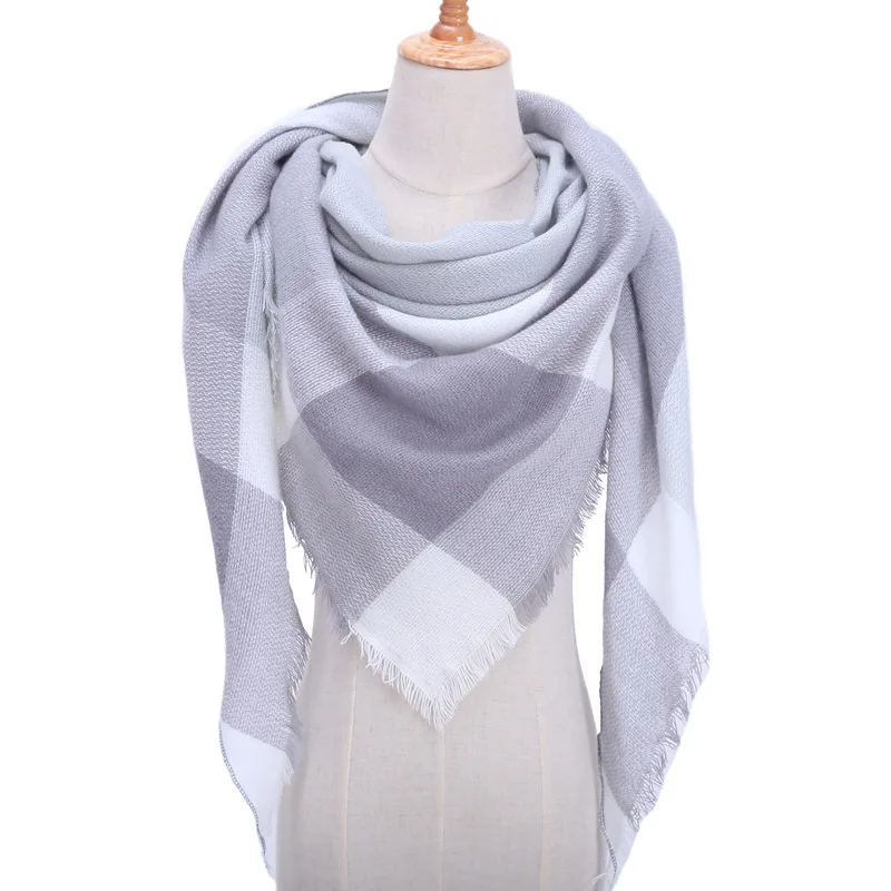 Дизайнерский брендовый вязаный женский шарф, мягкий зимний теплый шейный платок, Женский кашемировый шарф, шарф из пашмины - Цвет: B33