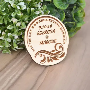 

Save the Date Magnets Rustic - Custom Save the Date Magnets - Wooden Magnets - Fridge Magnets