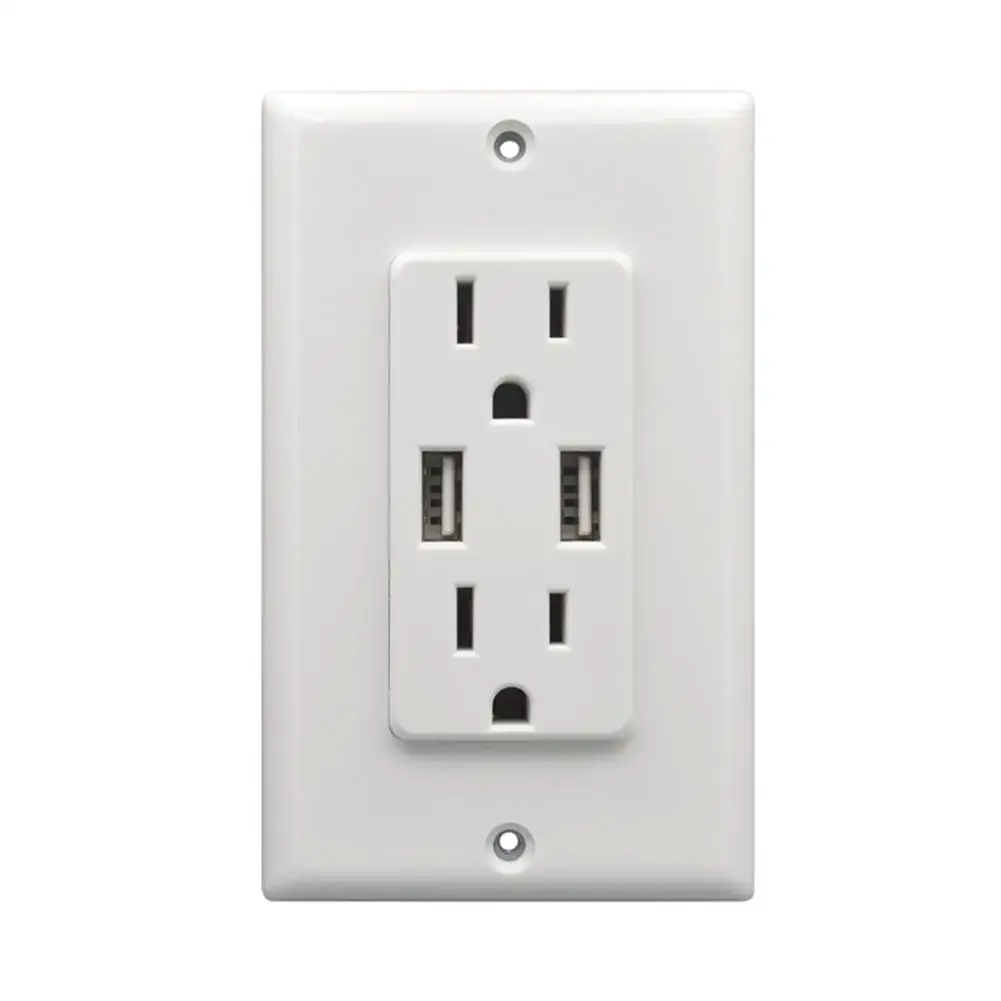 

5V/2.4A Wall-in Sockets Plug 2 USB Ports Voice Remote Home WiFi Smart Wall-in Sockets Plug