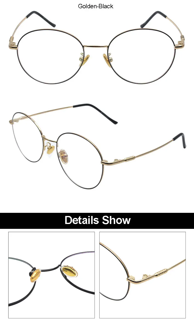 Reven Jate 2025 Круглый Сплав оправа для очков оптические женские модные очки по рецепту женские очки