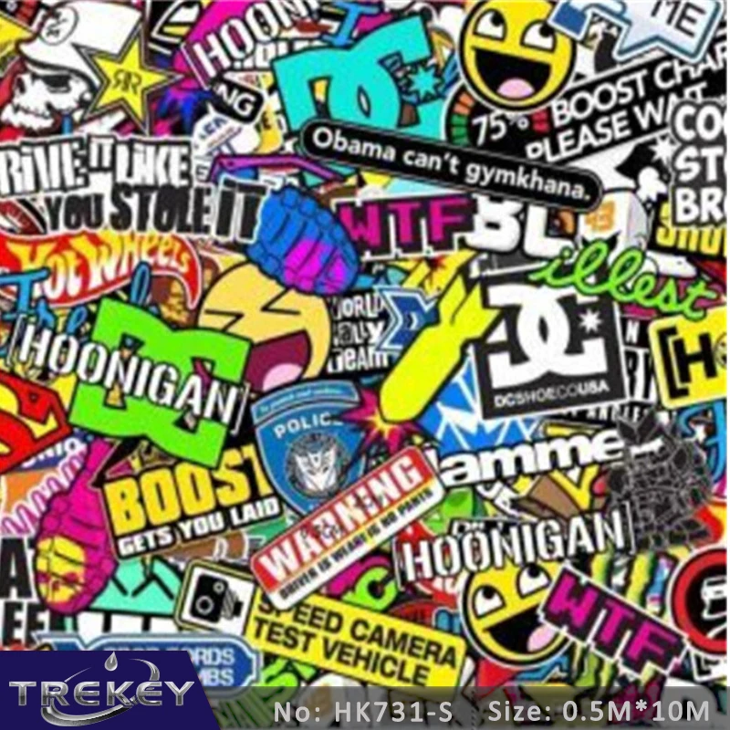 

0.5M*10M graffiti water transfer printing hydrographics film, Irregular Surfaces Printing HK731-S