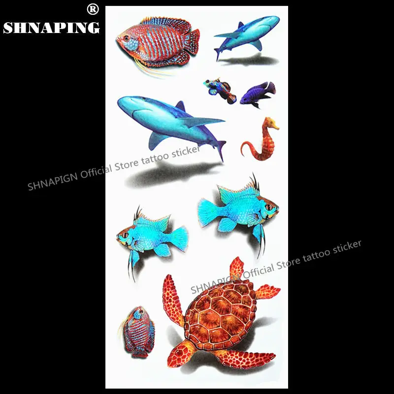 Временная 3d татуировка SHNAPIGN боди арт флеш наклейка s 19*9 см водонепроницаемый